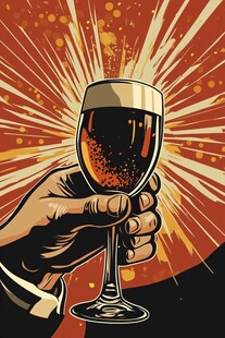 举杯香槟 闪耀欢乐时刻