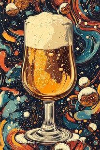 梦幻啤酒杯的奇幻艺术世界