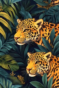 丛林双豹 野性自然之美