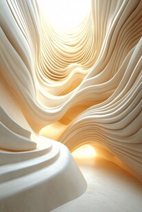 梦幻流动的抽象几何空间