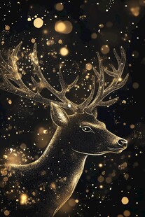 梦幻金鹿于星芒中闪耀