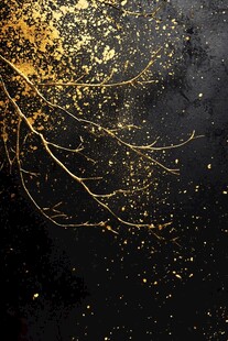 黑金树枝纹理背景图