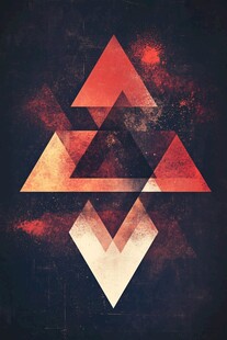 几何三角抽象艺术图案