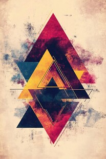 抽象几何三角艺术图案