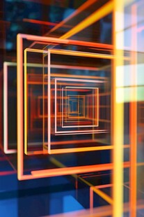 科技感几何框架抽象画面