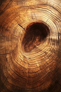 树桩截面的岁月纹理