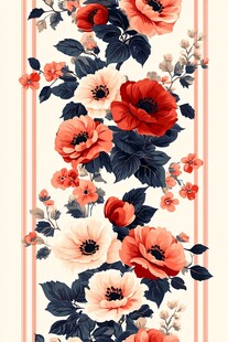 花卉条纹图案设计