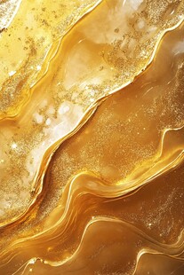 金色流体纹理抽象艺术图案
