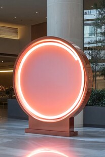 圆形发光艺术装置