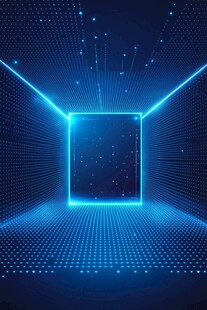 蓝色科技感空间背景图案