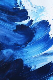 蓝色抽象笔触艺术纹理