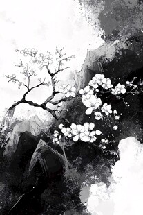 水墨梅花图