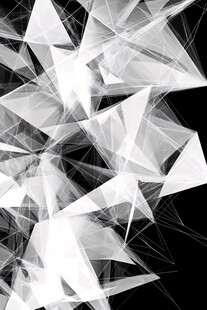 黑白几何抽象多边形图案