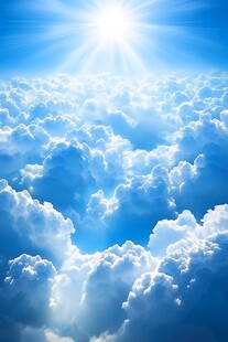 云端之上的璀璨日光