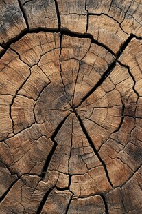 树桩横截面纹理特写