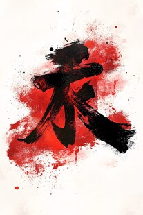 水墨红韵 术 字艺术展现