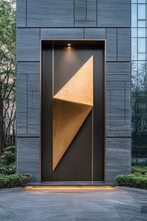 现代奢华几何造型入户大门