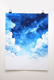 梦幻星空云海挂画