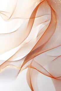 橙白飘带梦幻流动纹理