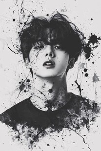 水墨风少年肖像