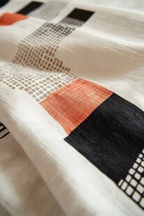 几何图案布料纹理特写