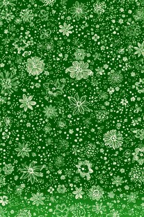 绿色花卉图案无缝背景