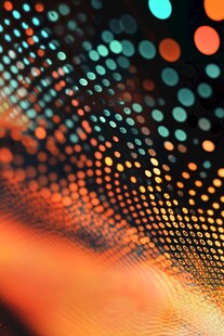 炫彩点阵抽象数字艺术画面