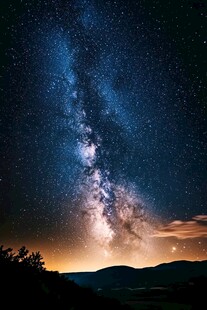 璀璨星空下的壮丽山河