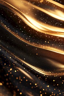 金色流动光影背景特效