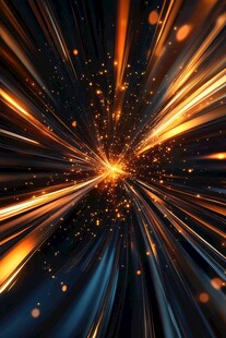 绚丽光线爆发特效画面