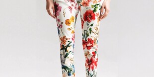 花卉印花紧身裤展示