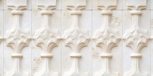 白色雕花墙面装饰细节