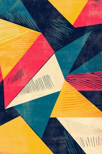 几何抽象多彩图案设计