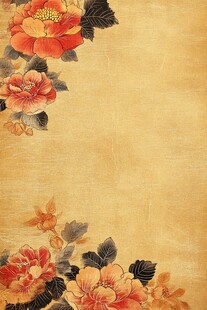 中式古典花卉背景图