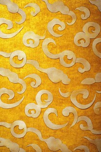金色祥云纹理图案背景