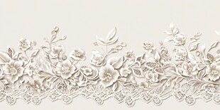 白色花卉蕾丝花边图案