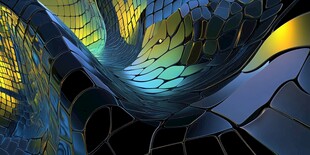 炫彩抽象几何漩涡图案