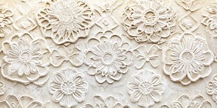 精致浮雕花朵墙面纹理