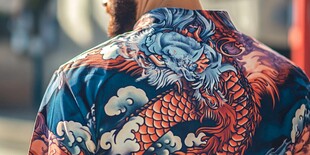 龙纹印花男士潮流上衣