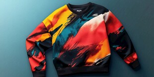 多彩抽象图案时尚卫衣