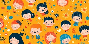 欢乐儿童图案背景