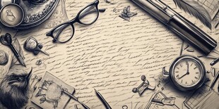 复古文具场景营造怀旧氛围