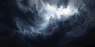 梦幻云海中的神秘光影