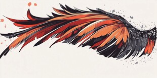 绚丽羽翼插画