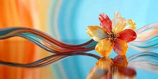 梦幻彩花与灵动曲线