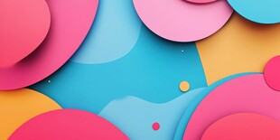 多彩圆形创意背景图案