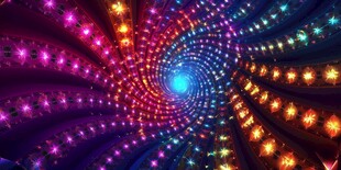 炫彩灯光旋涡梦幻场景