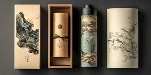 中式古风茶具套装展示