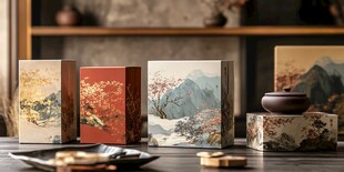 古风雅致茶叶包装盒展示
