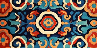 复古民族风几何花纹图案